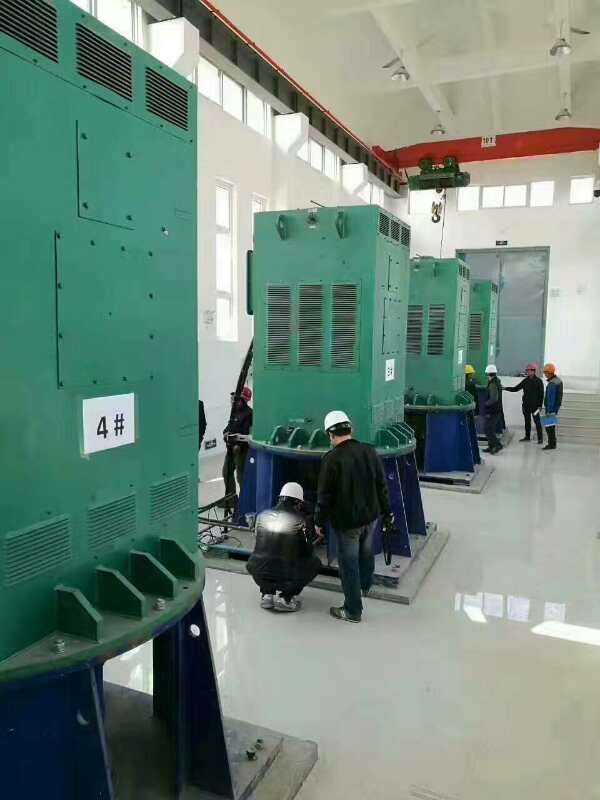 YKK4501-2GJ某污水处理厂使用我厂的立式高压电机安装现场